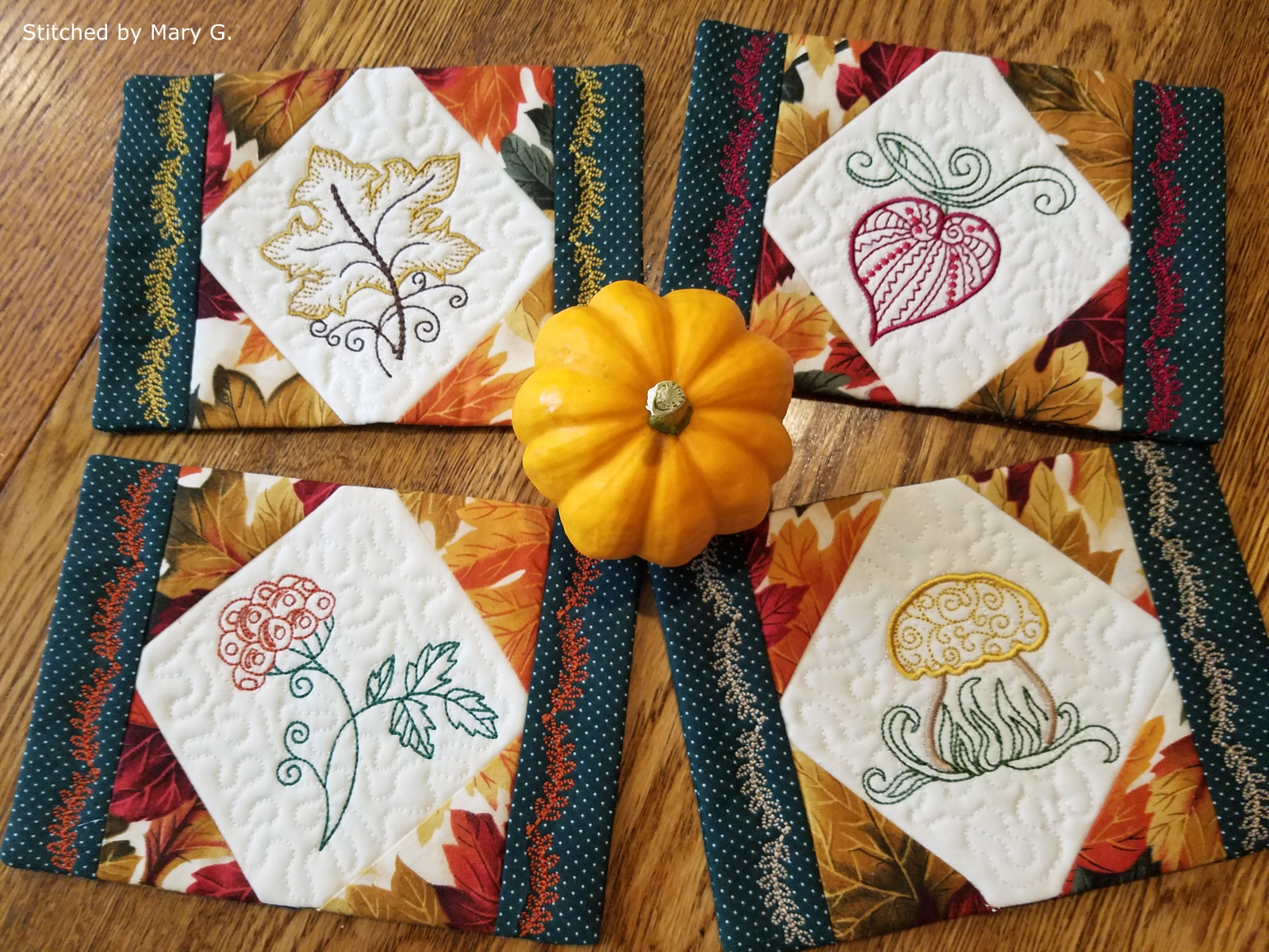 Autumn Mug Rug Set OregonPatchWorks