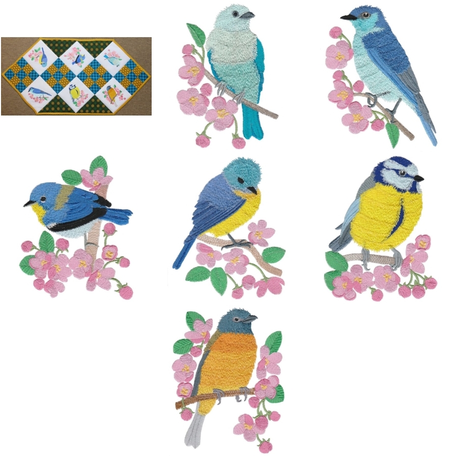 Birds and Blossom Medium Set 1