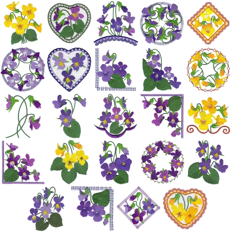 Lovely Violets Sets 2 and 3 Small