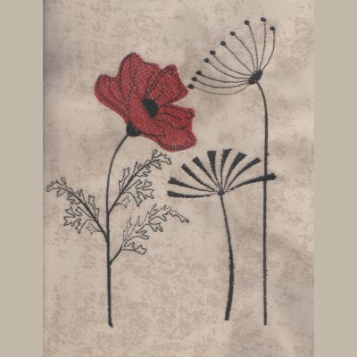 Raw edge Applique Florals-22