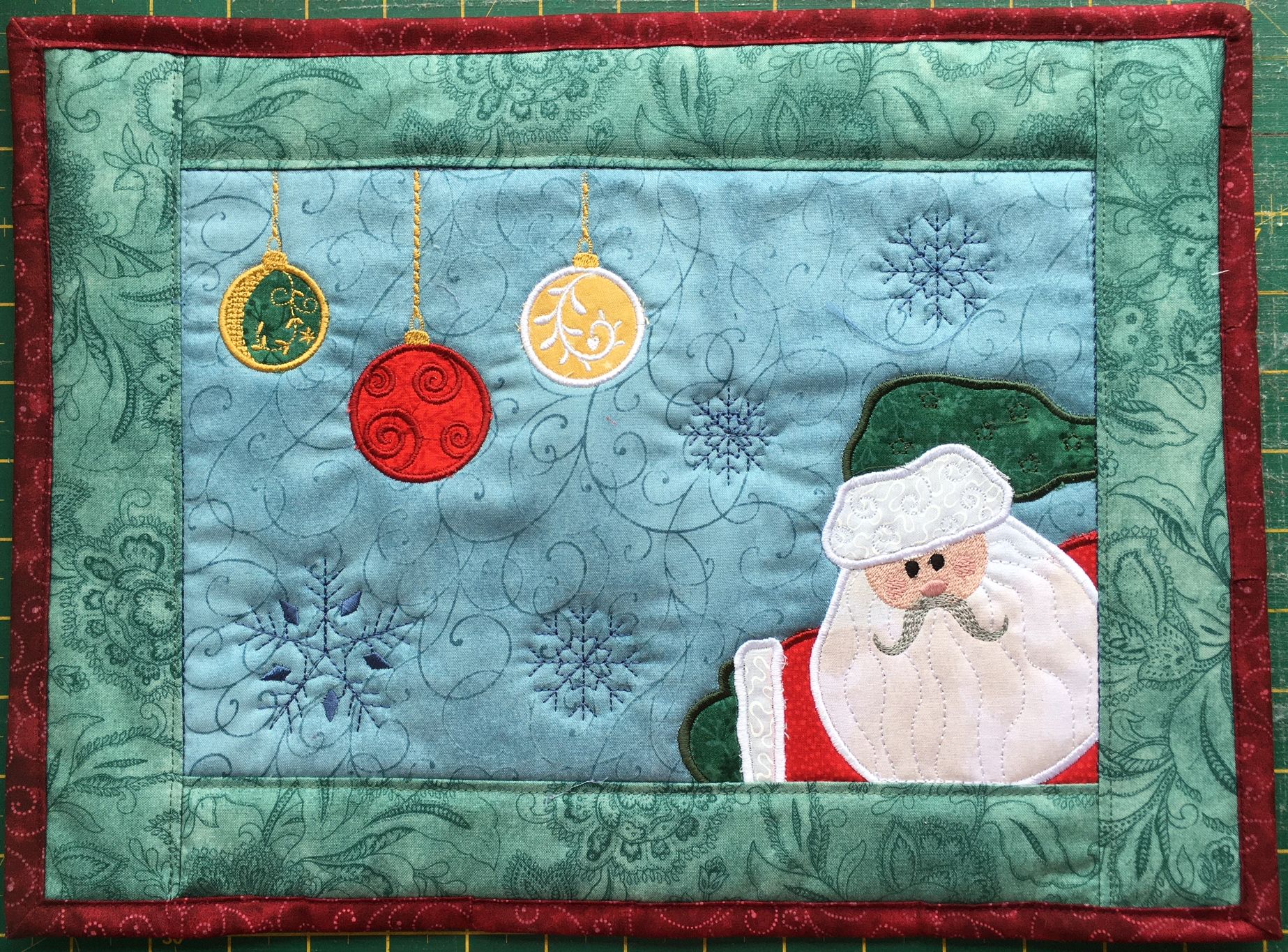 Santa  Applique Placemats-6