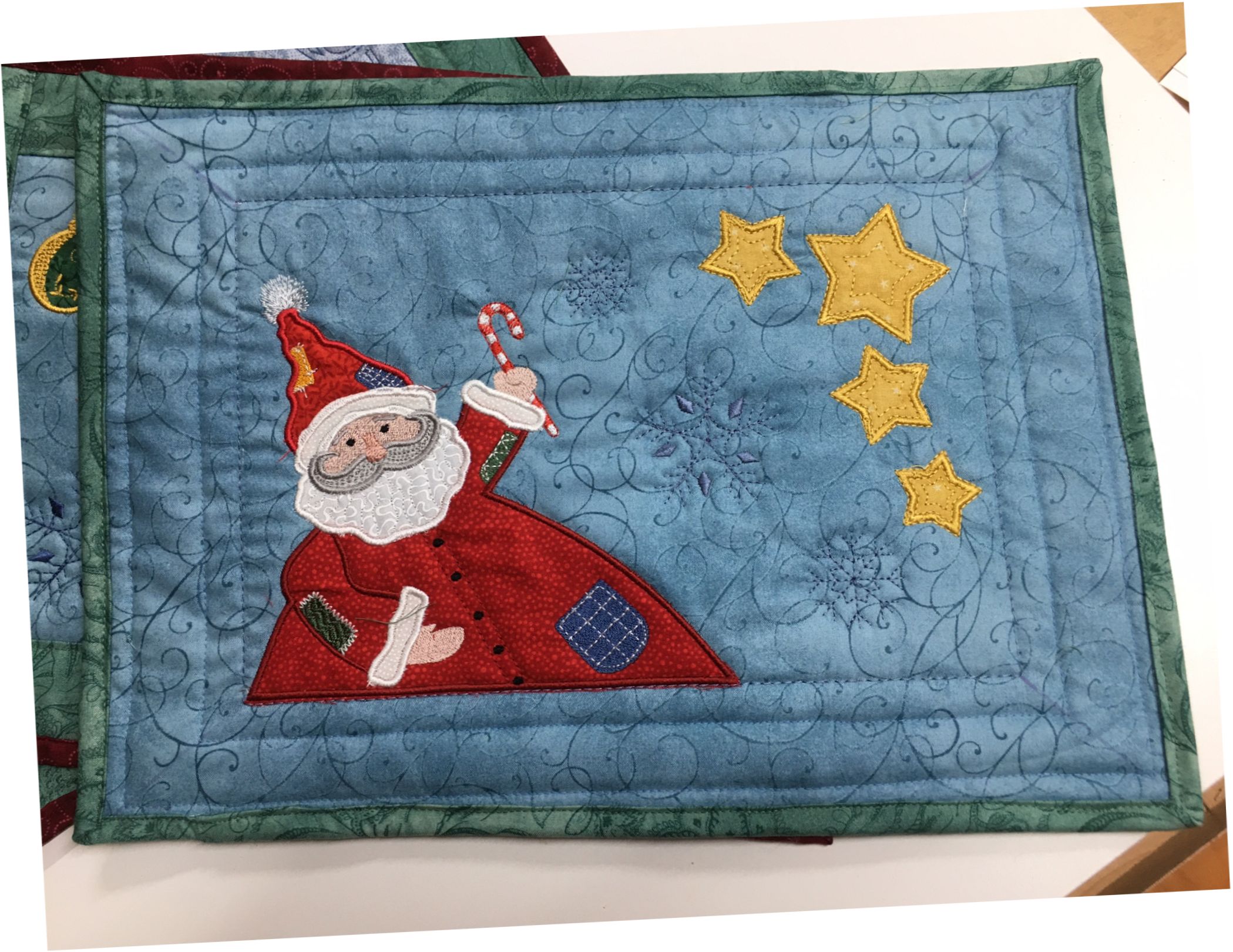 Santa  Applique Placemats-7