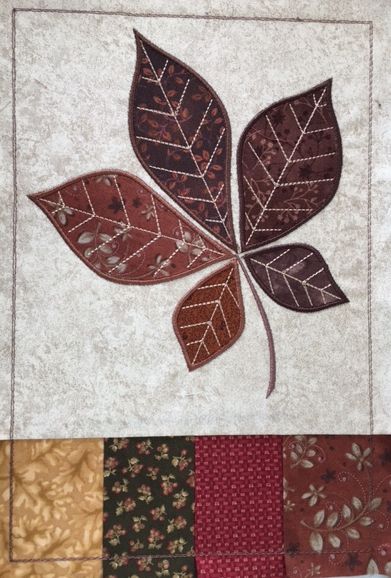 Applique Leaves Table Runner-9