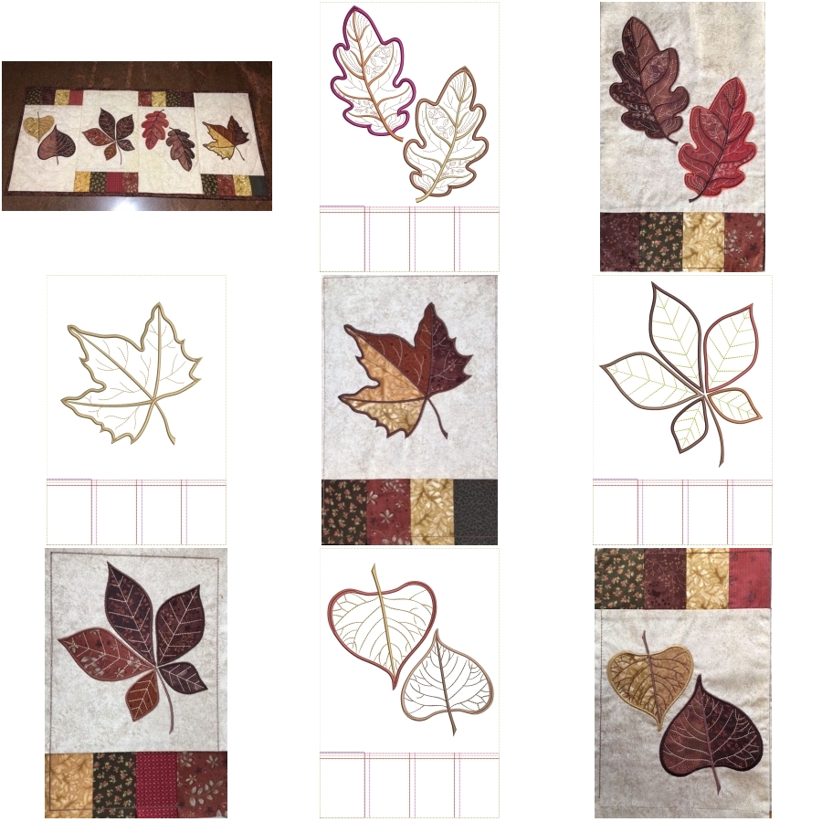 Applique Leaves Table Runner