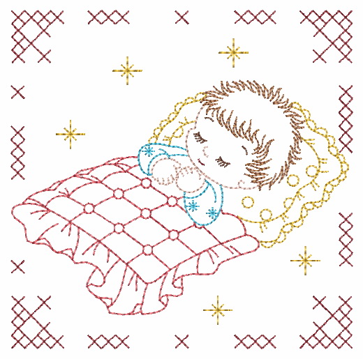 Vintage Sleeping Baby 2 -12