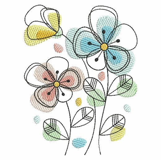 Doodle Flowers | OregonPatchWorks