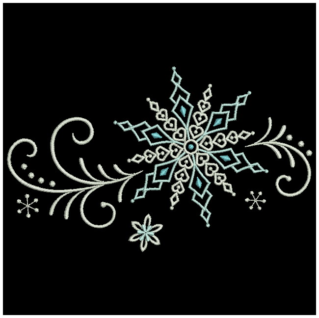 Filigree Snowflake Border-10