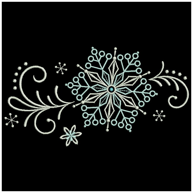 Filigree Snowflake Border-11