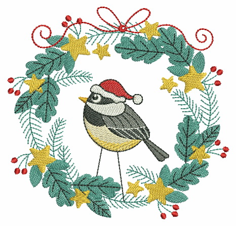Folk Art Christmas Birds-8