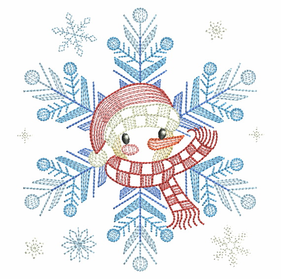 Snowflake Snowman 4-3