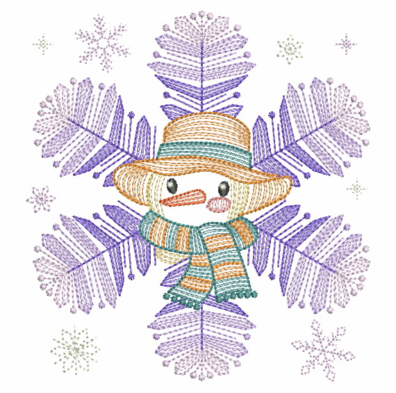 Snowflake Snowman 4-4