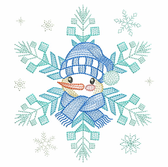 Snowflake Snowman 4-6