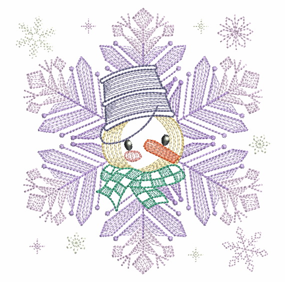 Snowflake Snowman 4-10