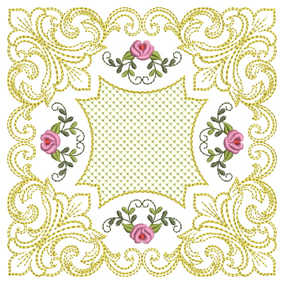 Baroque Roses Quilt-9