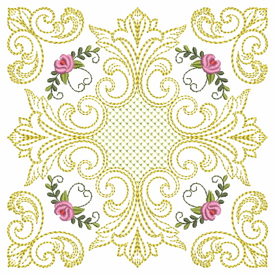 Baroque Roses Quilt-12