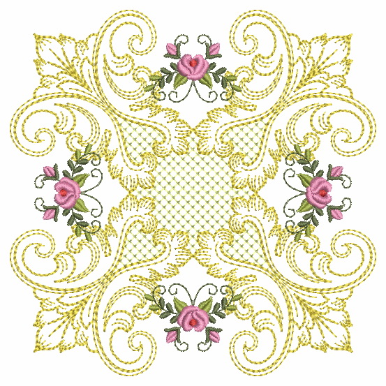 Baroque Roses Quilt-14