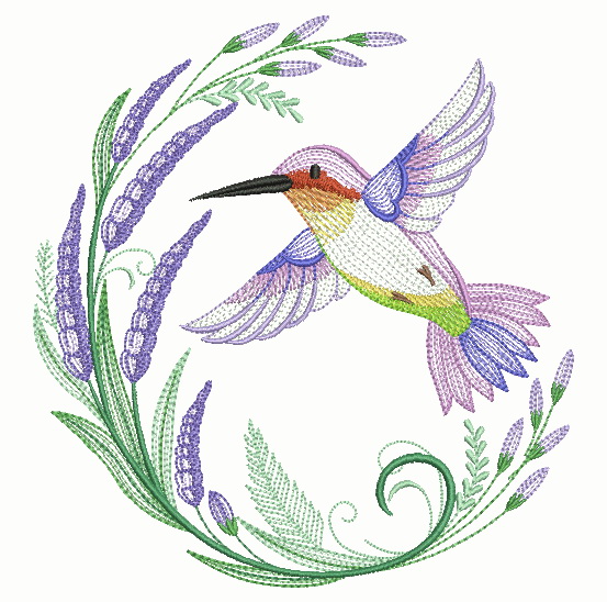 Hummingbird In Bloom-9