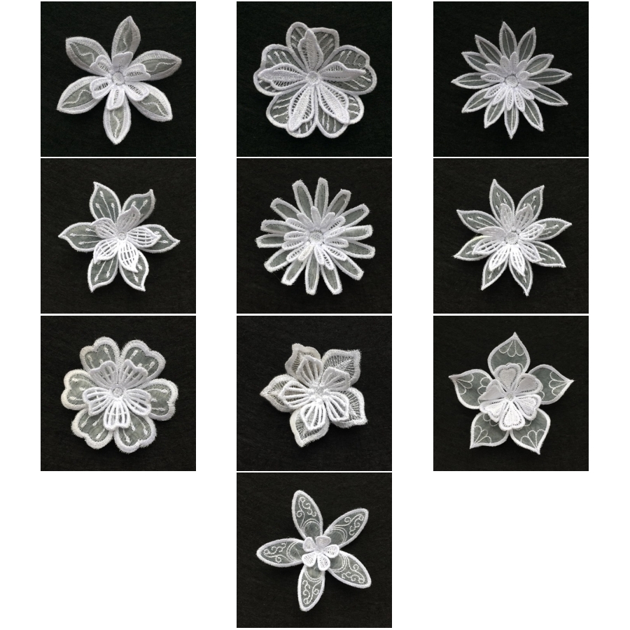 3D Organza Flower 3 