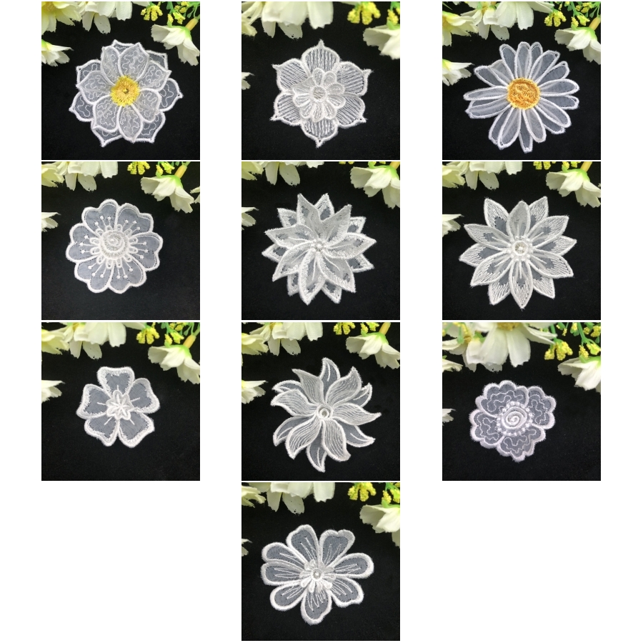 3D Organza Flower 4