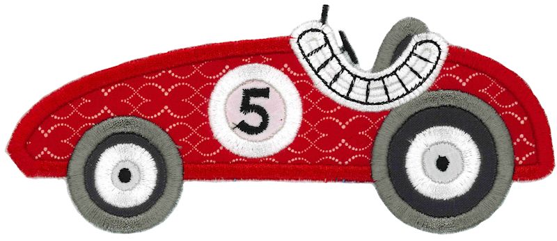 854 Race Cars Applique-3