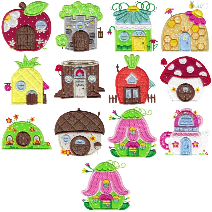 BC1002 Whimsical Houses Applique