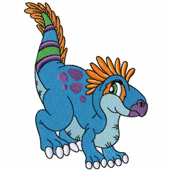 rainbow colored dinosaur