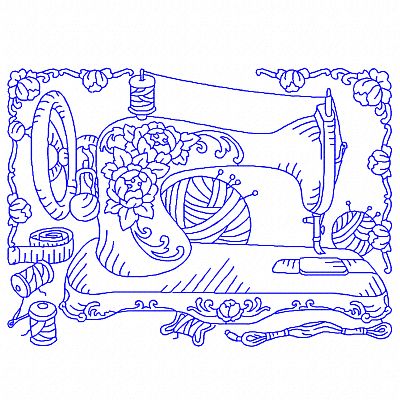 Sewing Machine Lineart-3