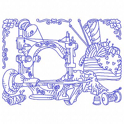 Sewing Machine Lineart-10