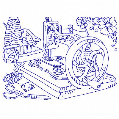 Sewing Machine Lineart-11