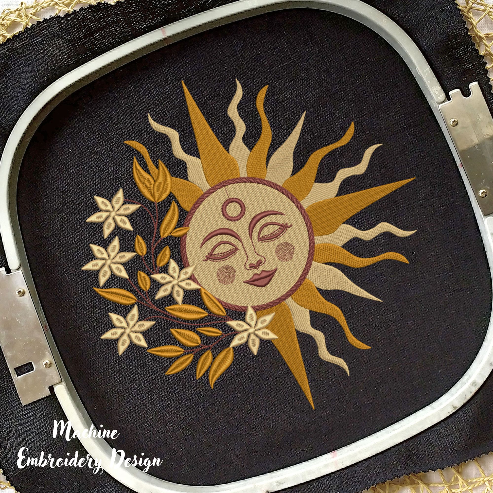 Celestial Magic Sun face Mystical floral-3