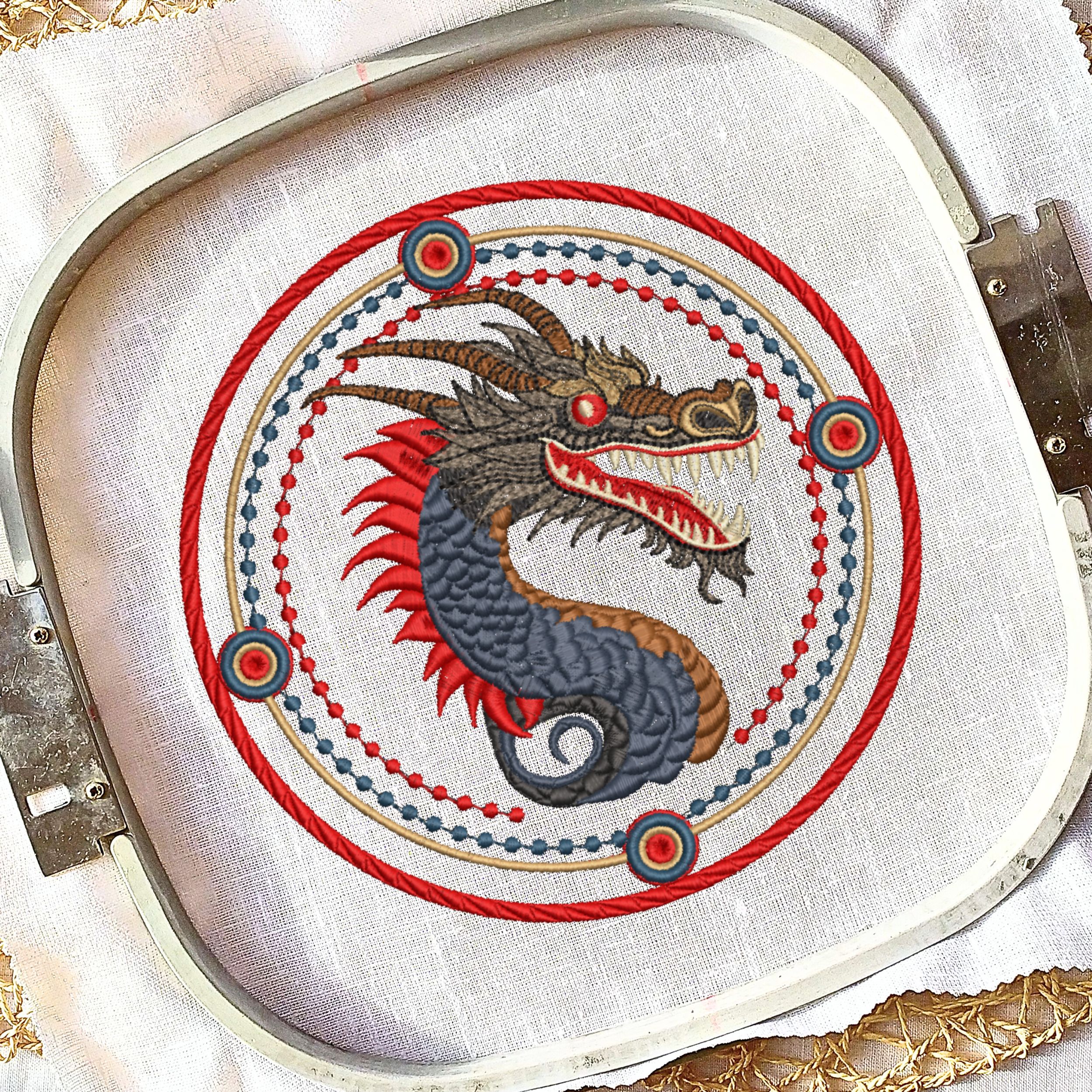 Set of 4 Chinese Dragon Moon and Stars-5