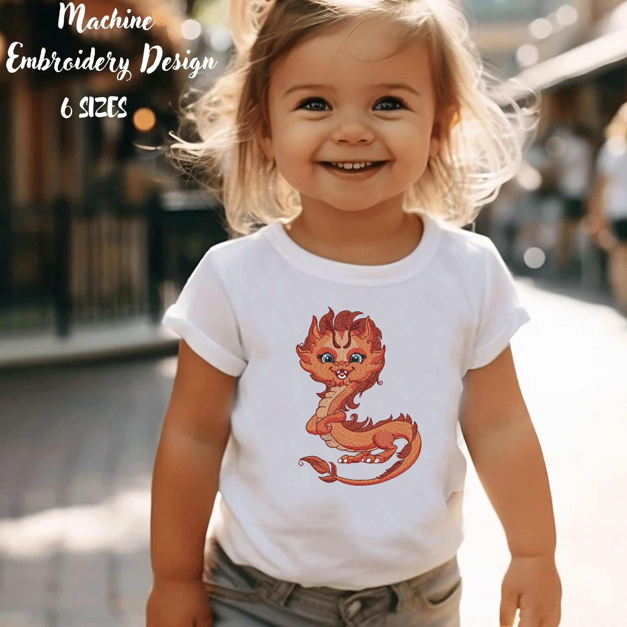 Cute Orange Baby Dragon-4