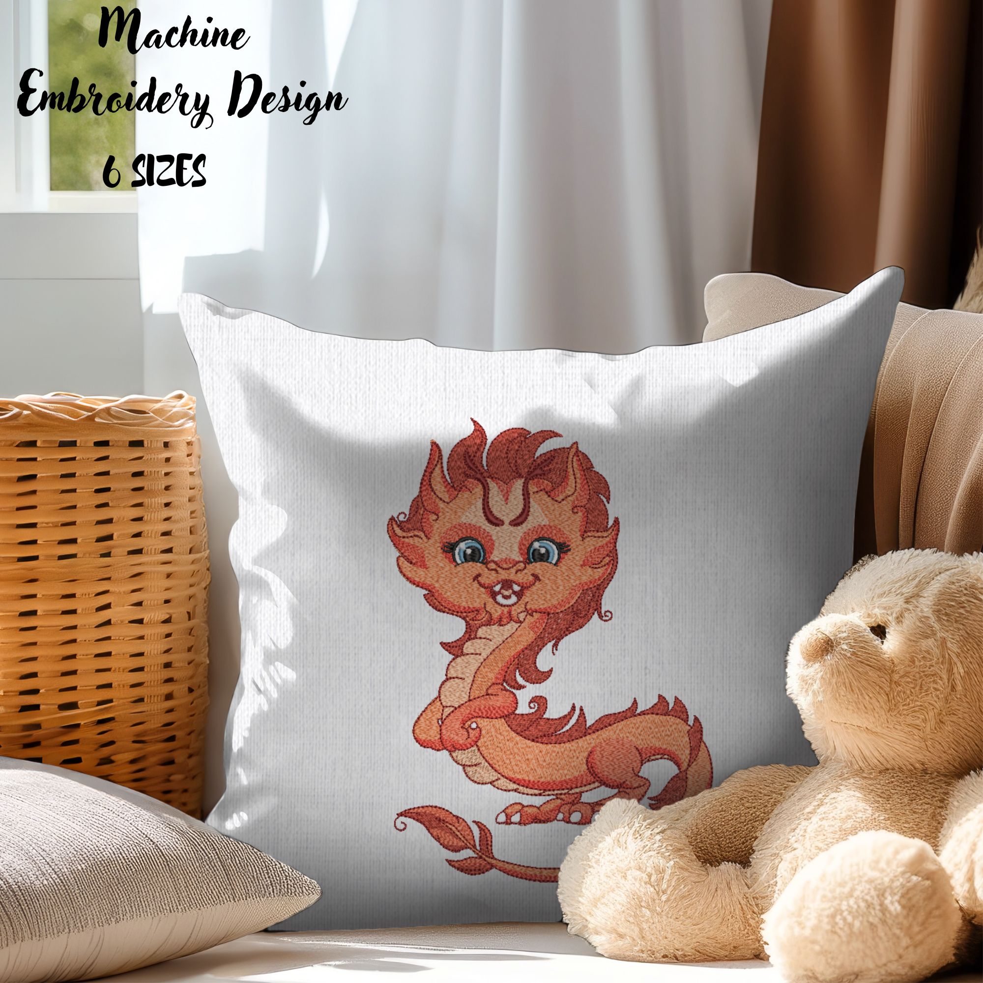 Cute Orange Baby Dragon-5