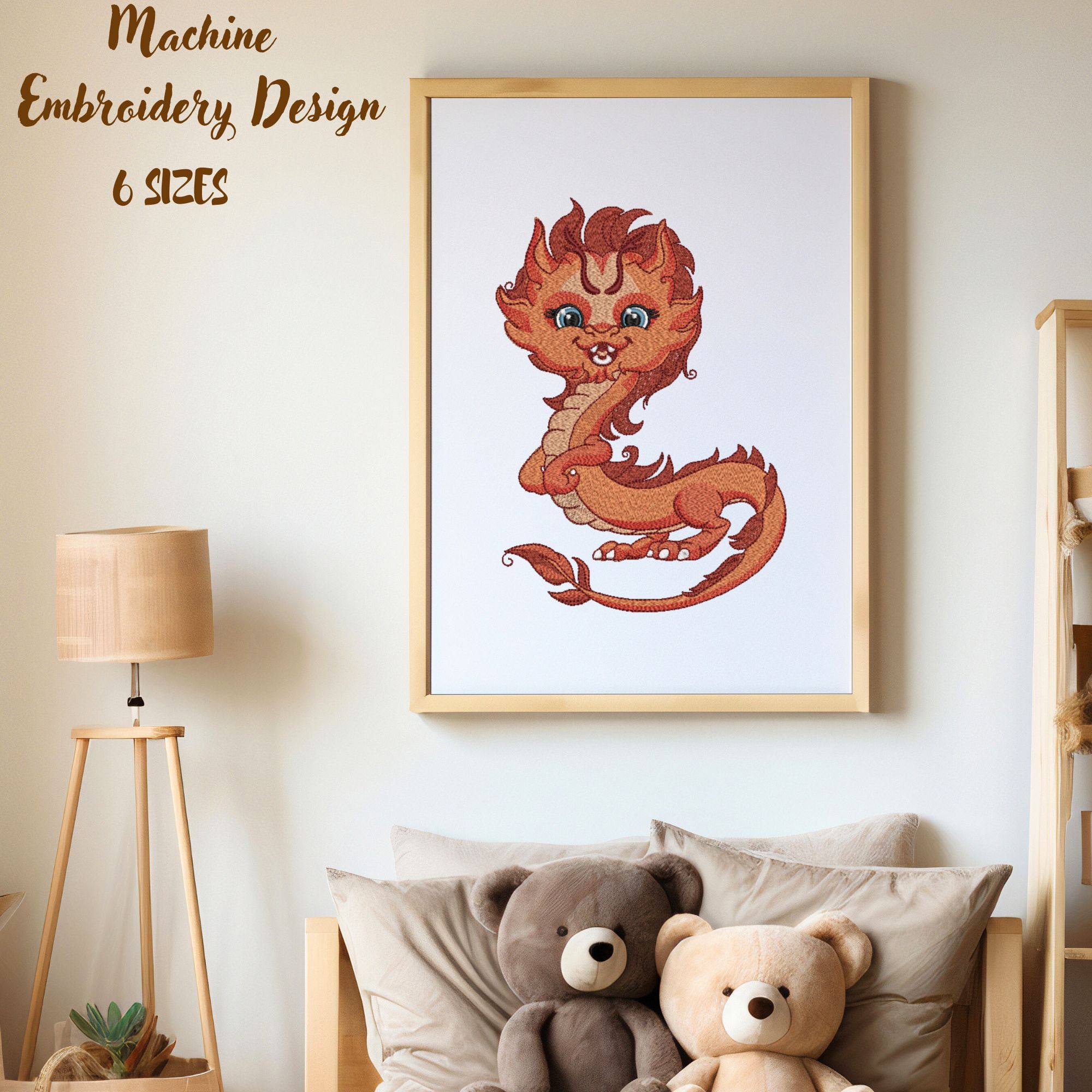 Cute Orange Baby Dragon-6