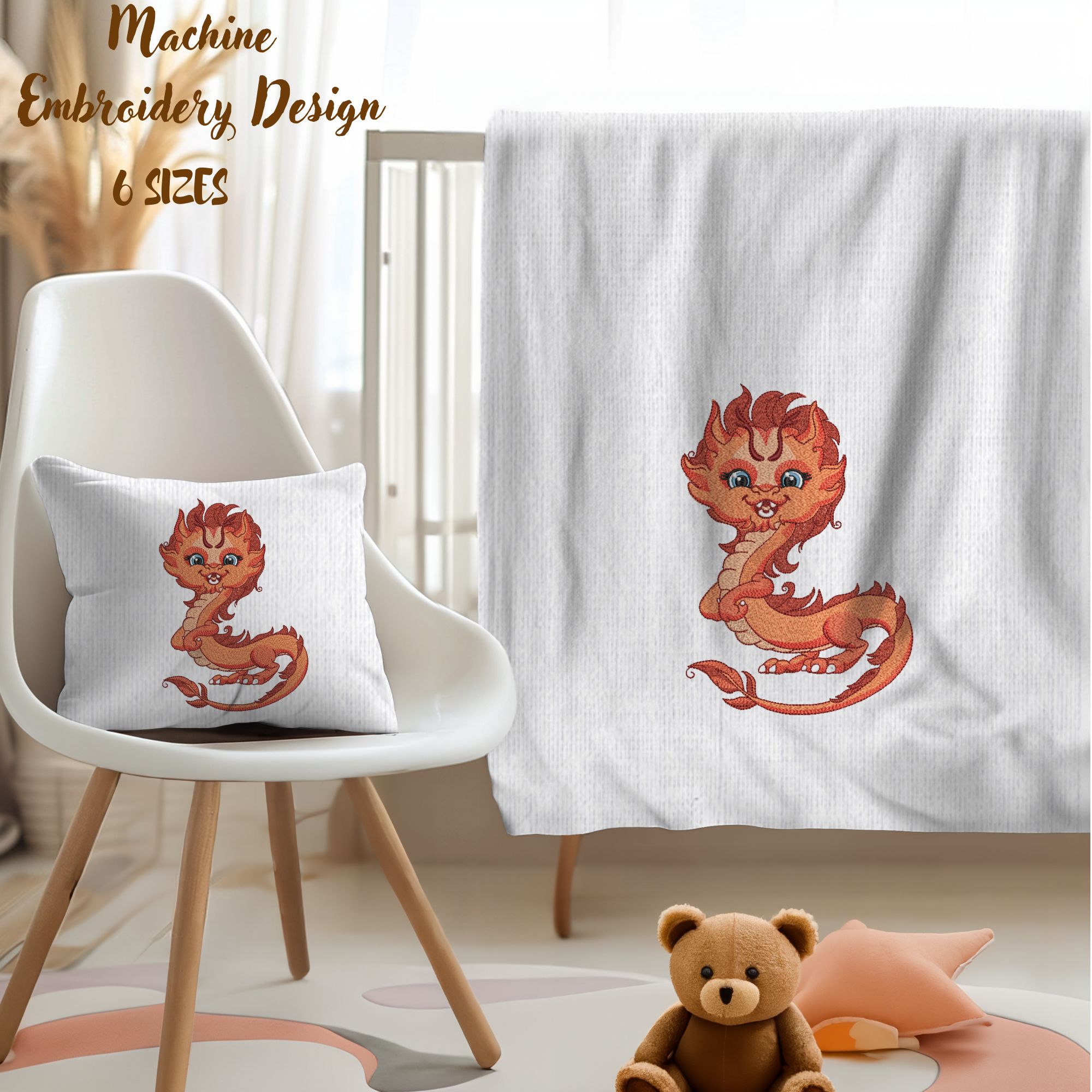 Cute Orange Baby Dragon-7