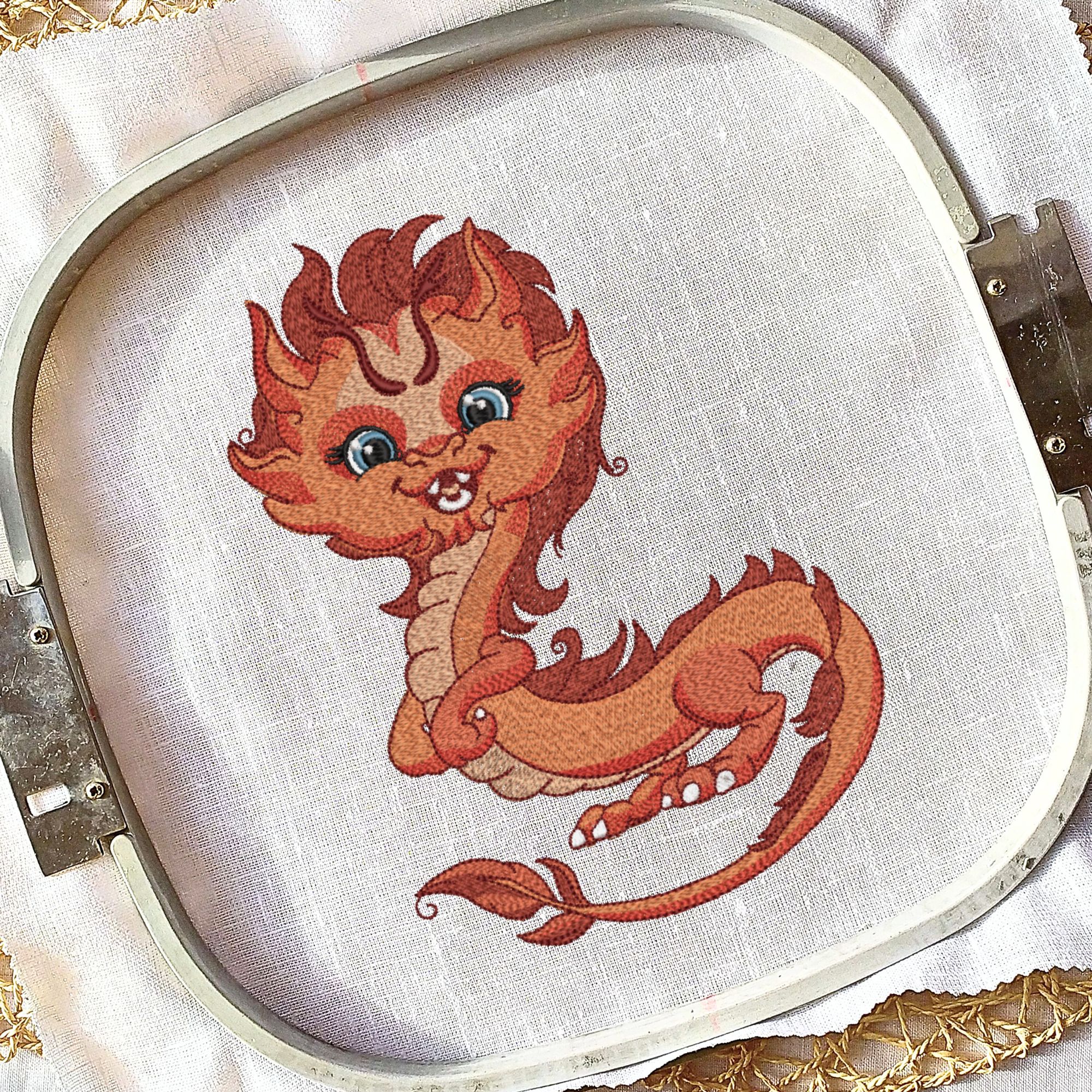 Cute Orange Baby Dragon-8
