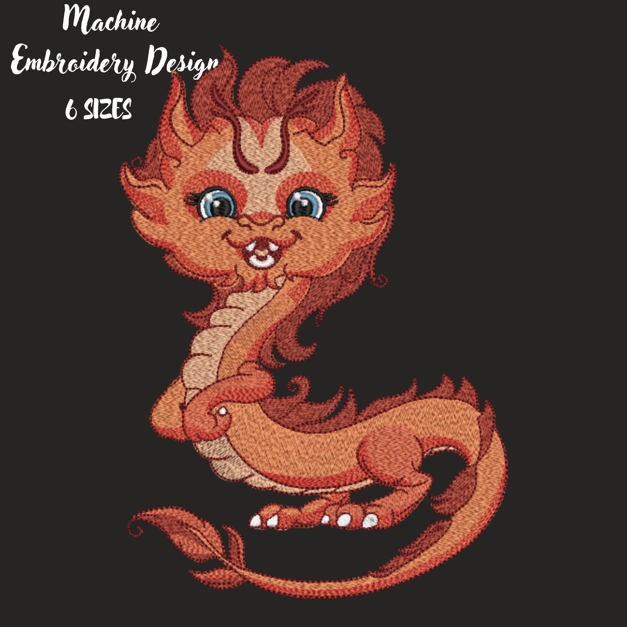 Cute Orange Baby Dragon-10