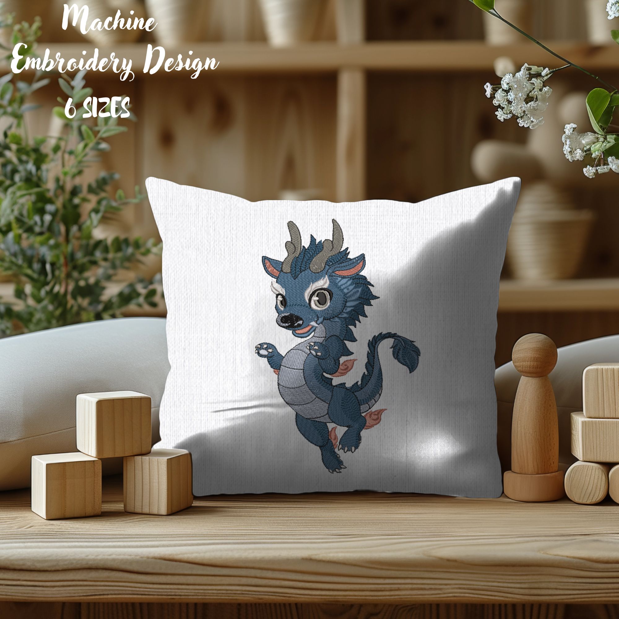 Cute Blue Baby Dragon-5