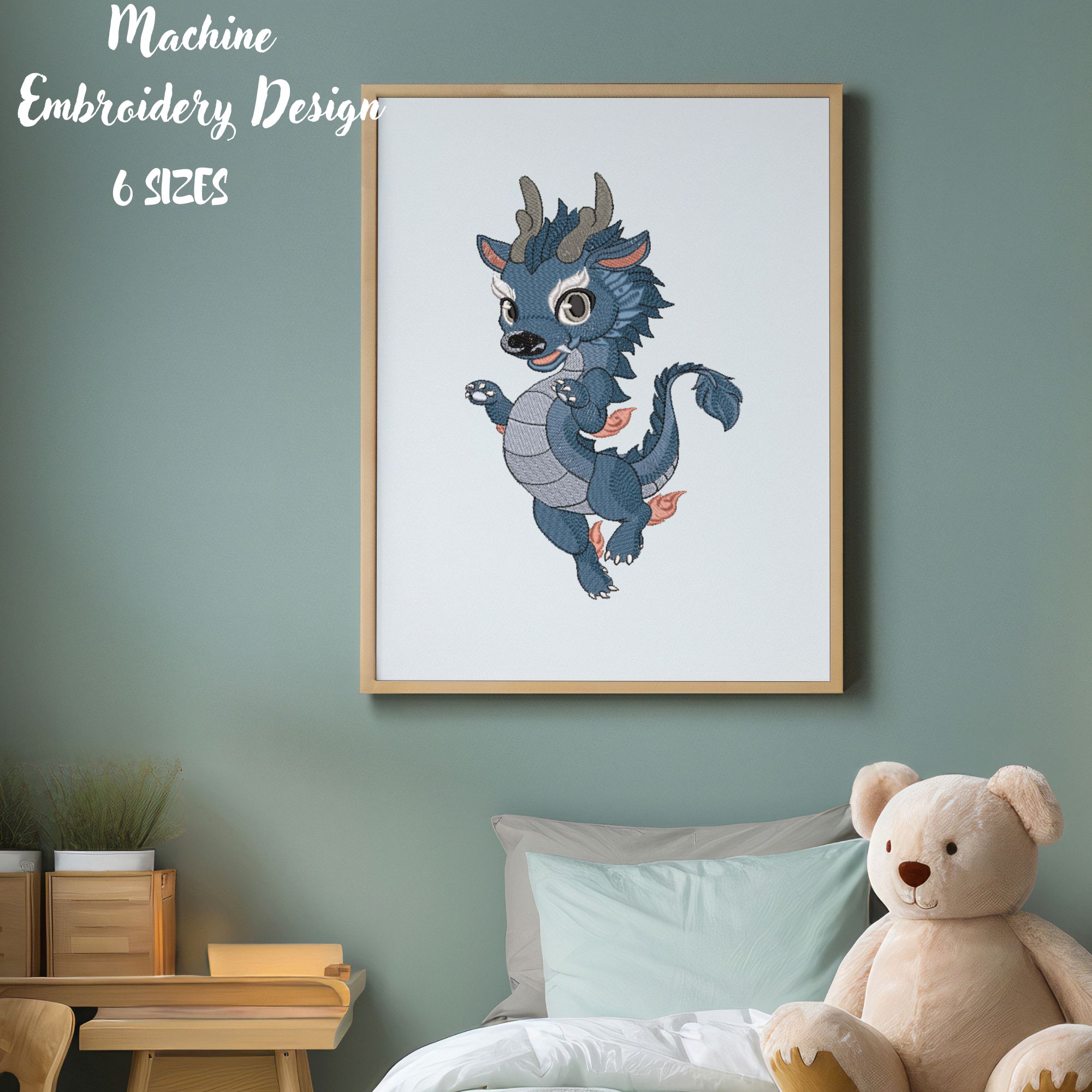 Cute Blue Baby Dragon-6