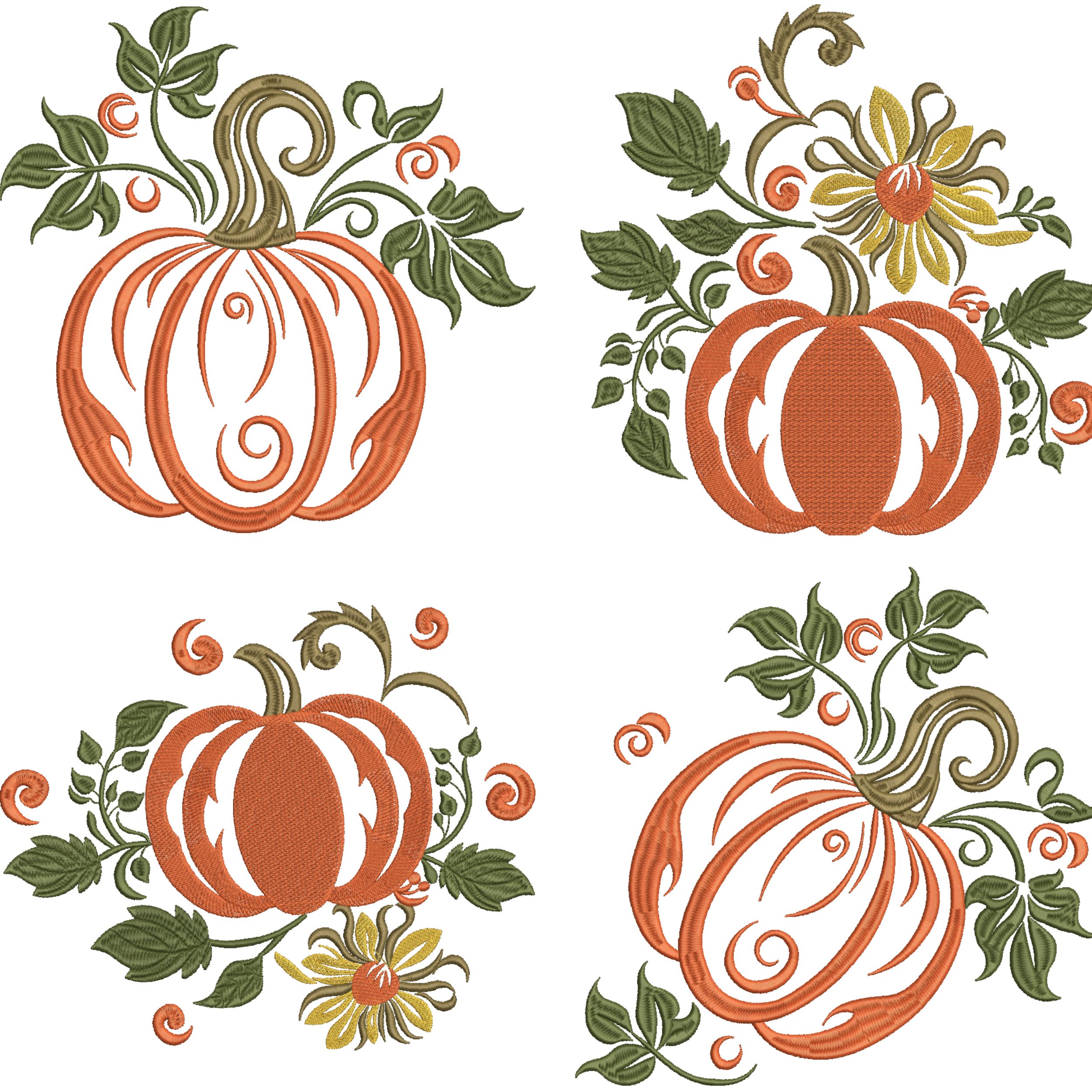 Set 4 Fall Orange Pumpkin-3