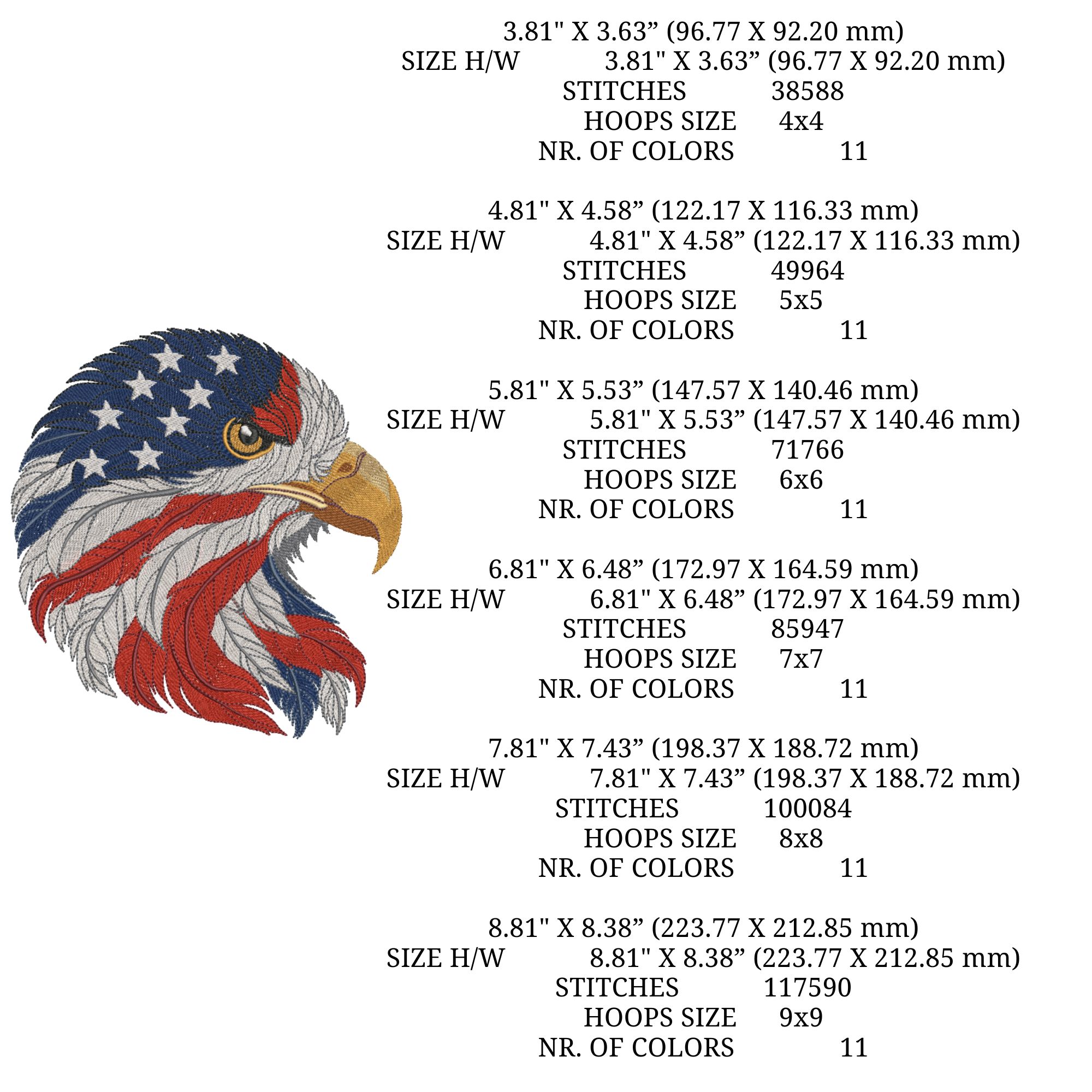Set of 4 American Patriotic Eagle flag-6