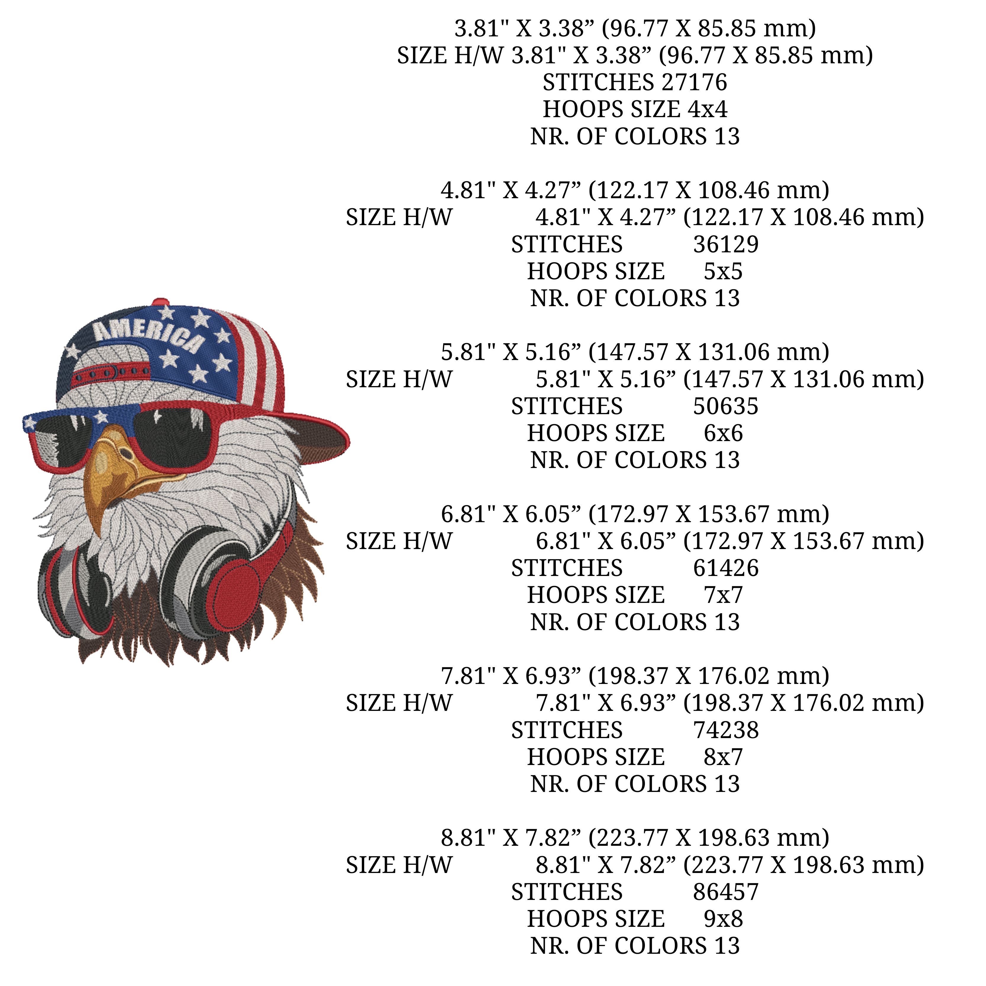Set of 4 American Patriotic Eagle flag-7