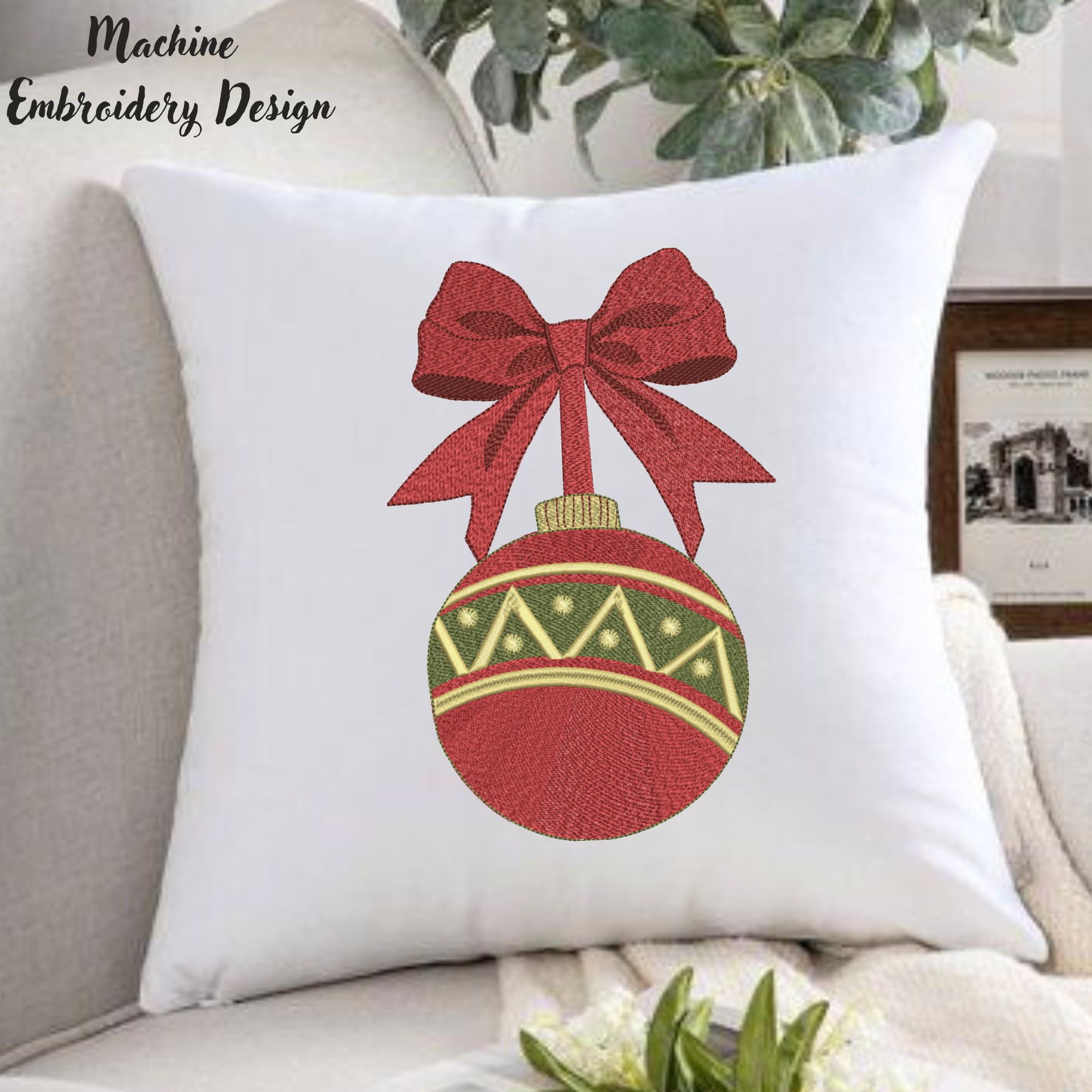 Christmas Ornament with Bow-6