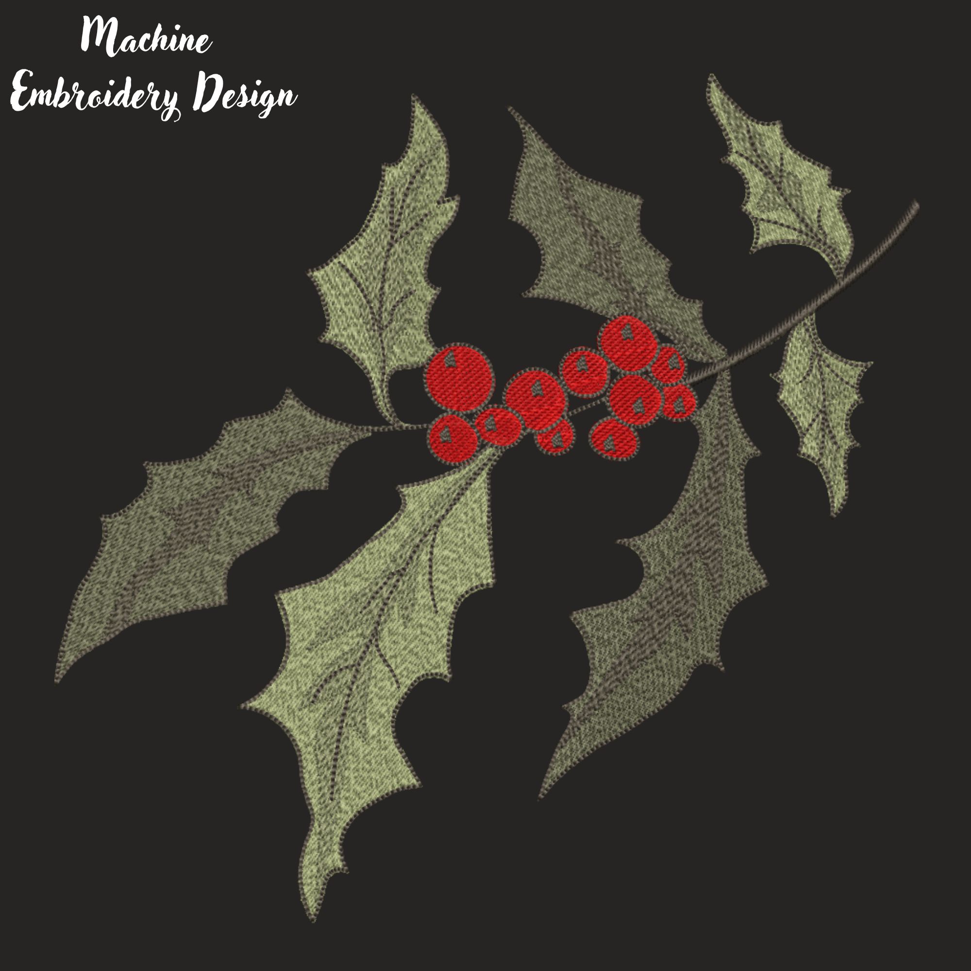 Christmas Holly Leaves and Berries 2-5