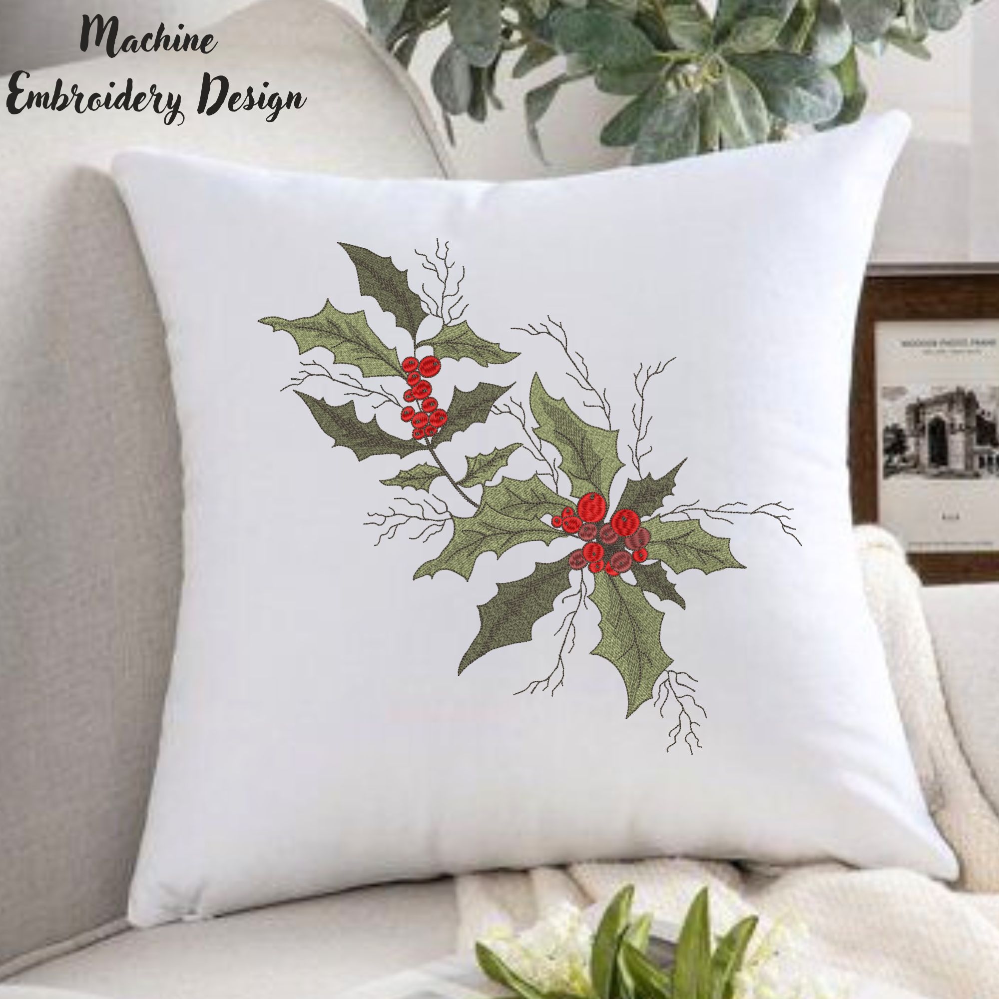 Christmas Holly Leaves and Berries 3-6