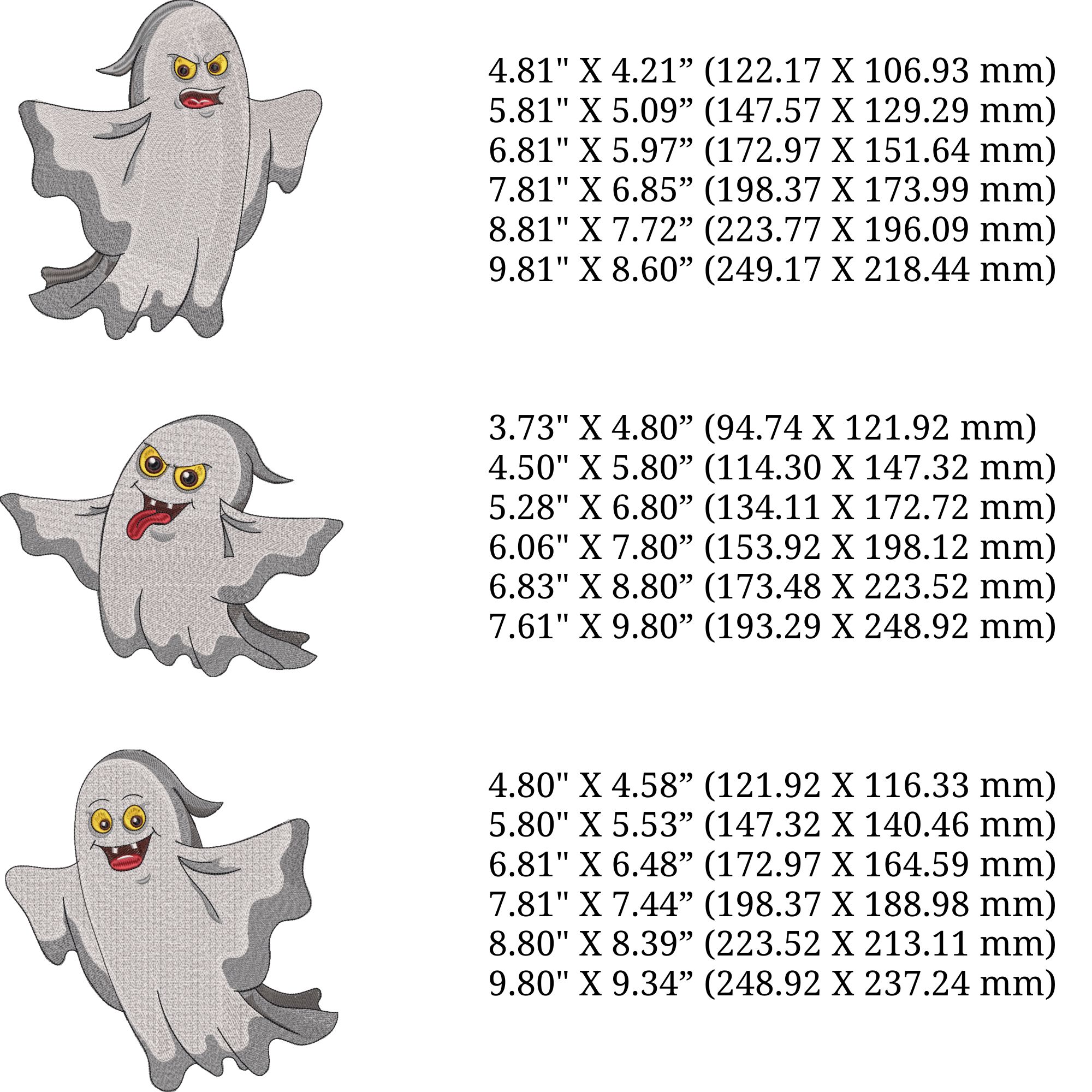 Set of 3 Spooky Ghost-4