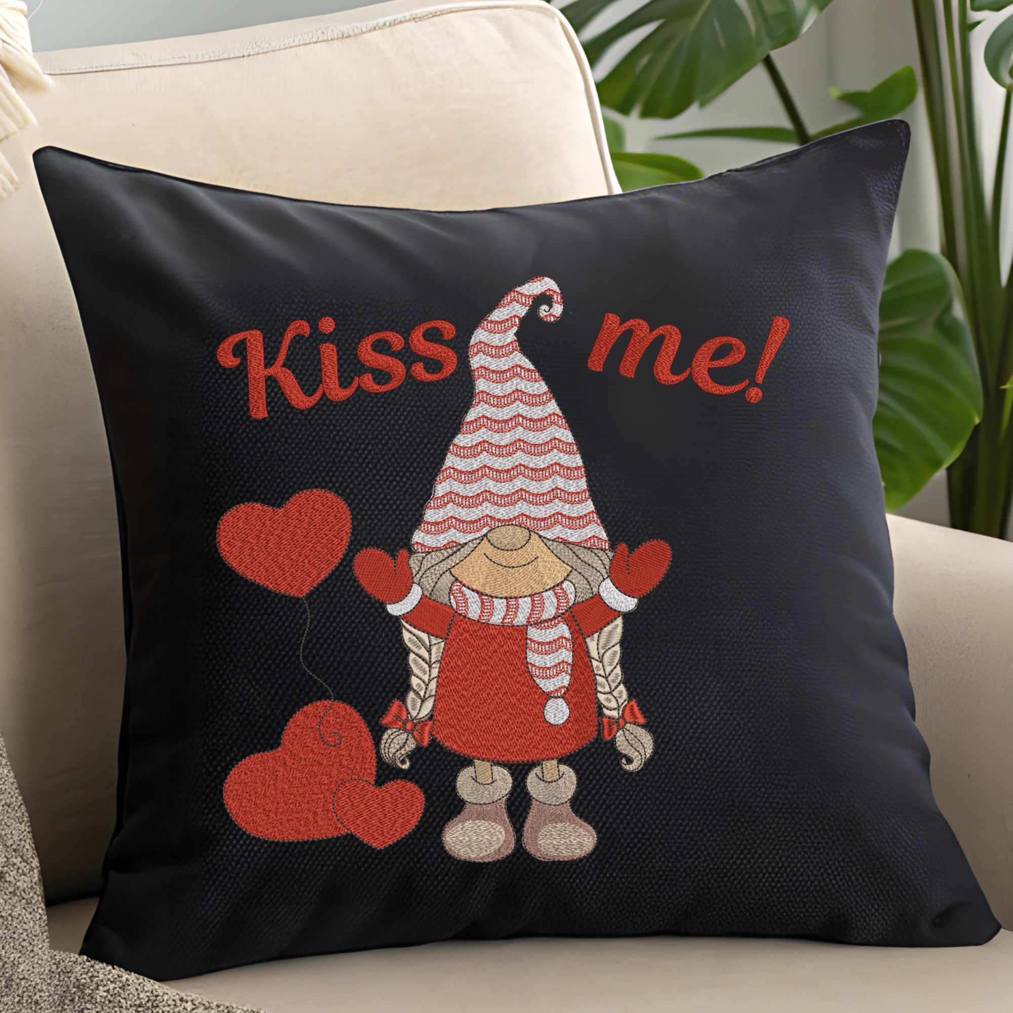 Valentine Cute gnome and heart baloons-8