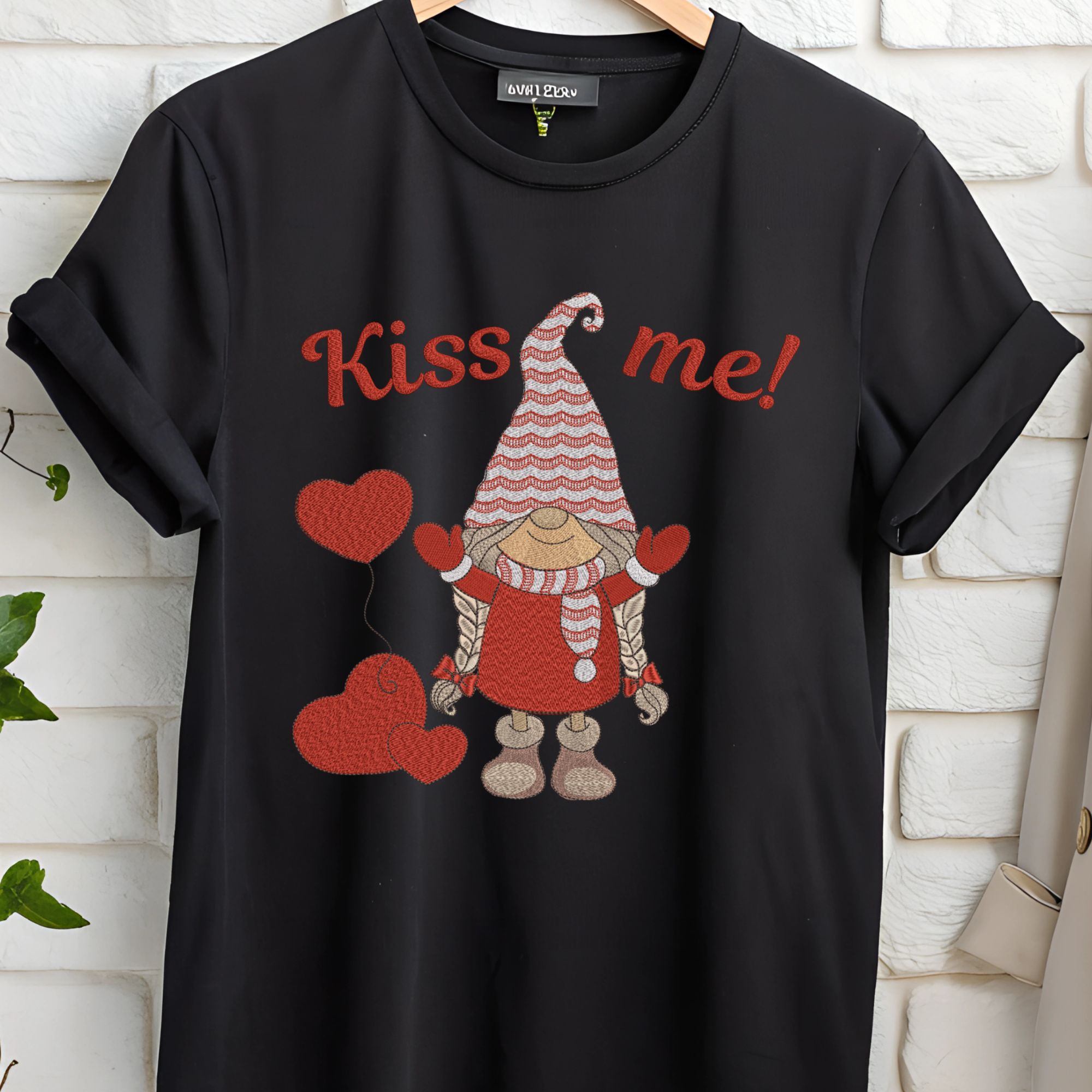 Valentine Cute gnome and heart baloons-10