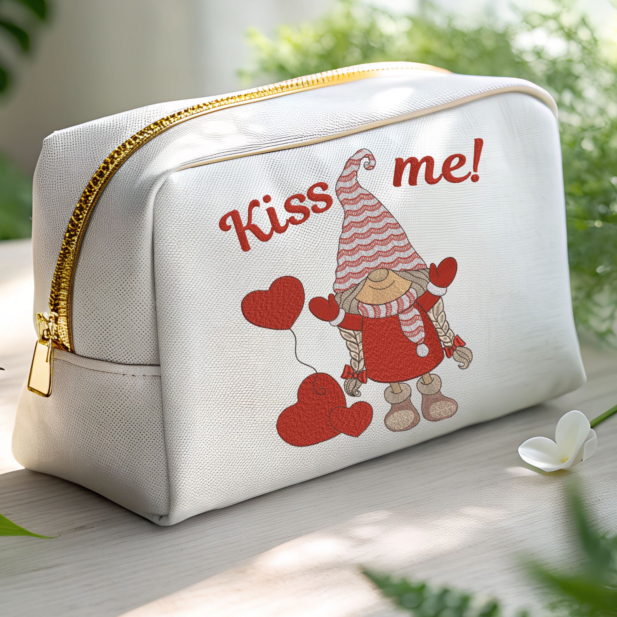 Valentine Cute gnome and heart baloons-12