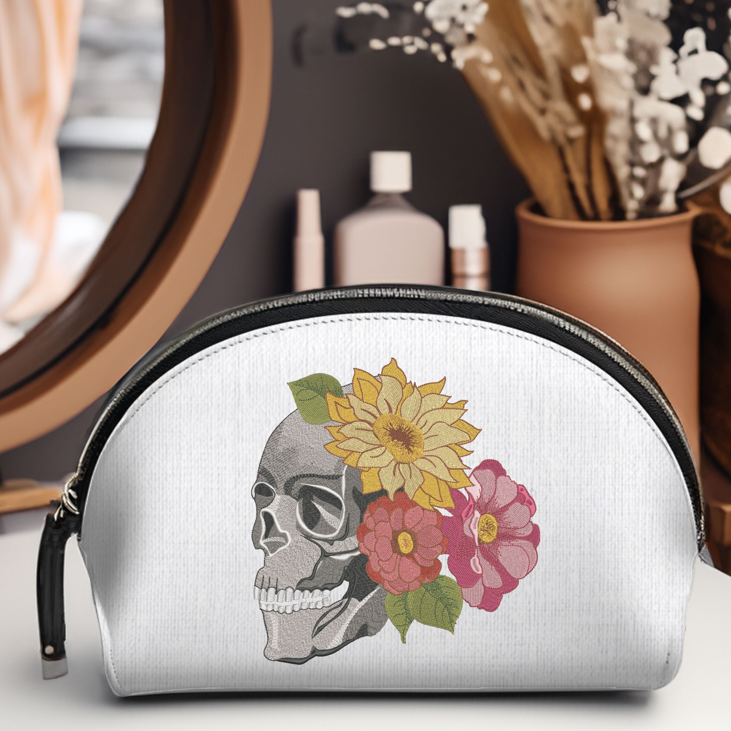 Gothic Floral Skull-10